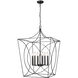 Tracy 6 Light 24 inch Matte Black Indoor Pendant Ceiling Light